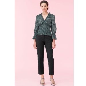 REBECCA TAYLOR LOUISA FLORAL  BLOUSE - XS